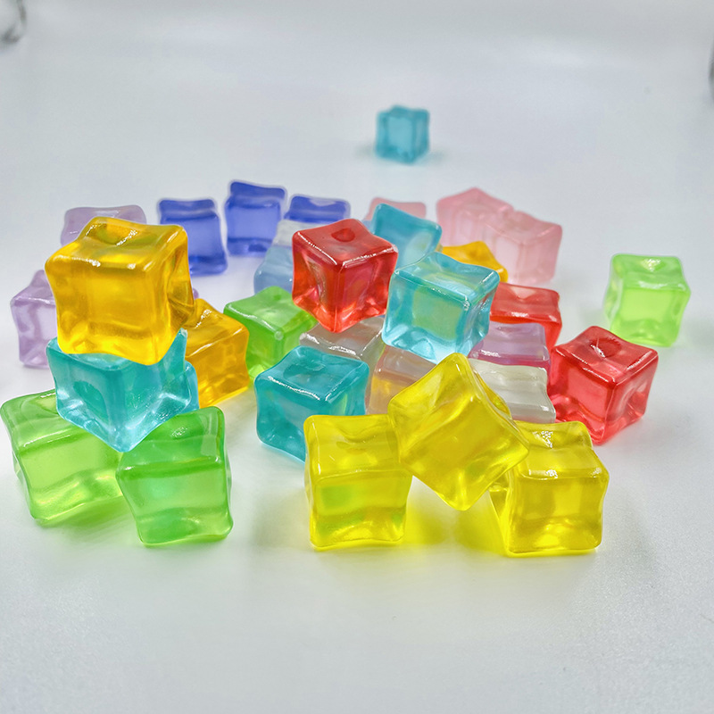 Realistic acrylic transparent ice cubes