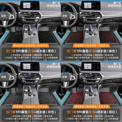 25 Models One-Piece Waterproof Package | Modelə uyğun ayaqaltı - double-layer-main-and-passenger-original-tpe-door-sill-mats-nano-fleecemenis-message-color