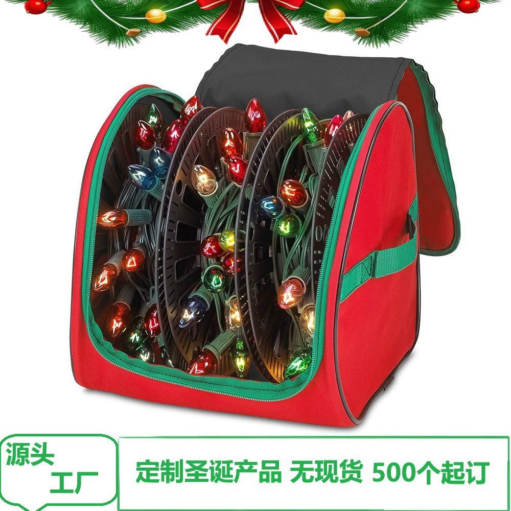 Популярная трансграничная сумка для хранения рождественских гирлянд из ткани Oxford 600D, сумка для хранения рождественских гирлянд, хранение рождественских гирлянд