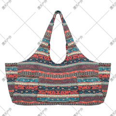 Autumn New Arrival Extra Large Capacity Bohemian Ethnic Print Canvas Yoga Bag Southeast Asia Yoga Bag