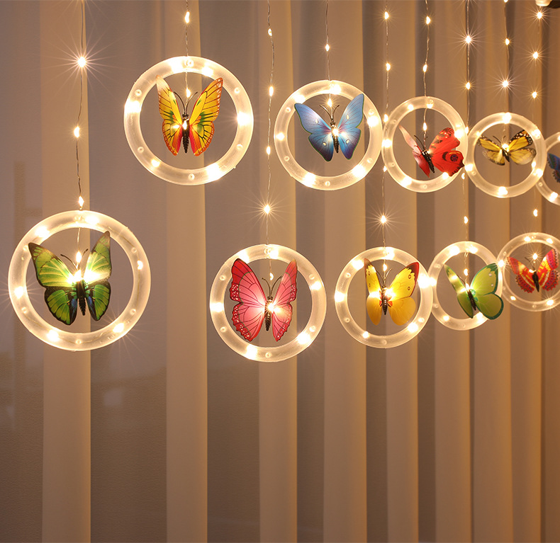 Birthday Cute Butterfly Plastic Party String Lights display picture 3