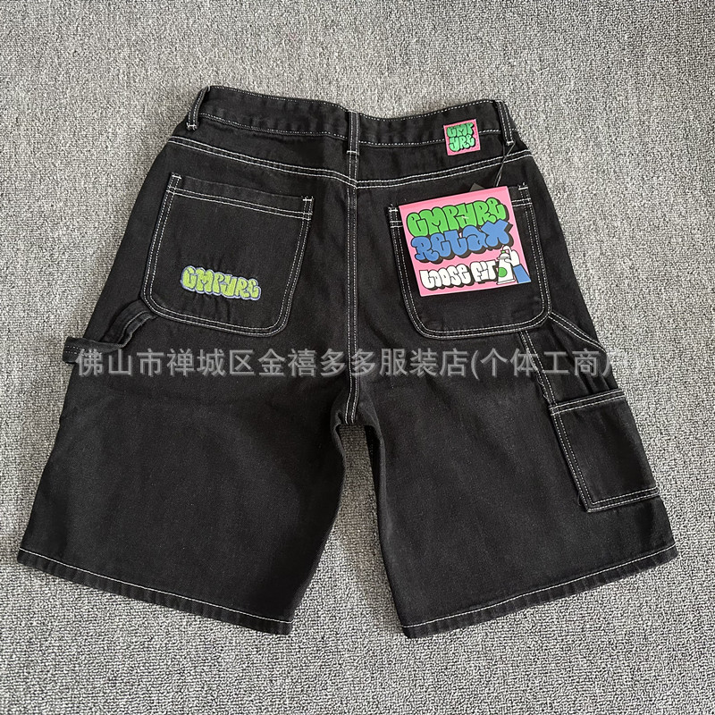 Cross-Border Export Empyre American Hip-Hop Skateboard Jeans Embroidered Polar Big Boy Five-Point Pants