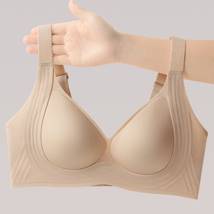 Anti-gravity Litching Underwear Women's Push-up Anti-sagging Small Chest Thin Upper Support Soft Support Jelly Gel Non-rims Bra