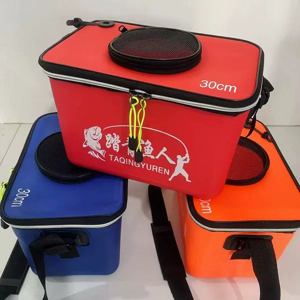 One-Piece Fishing Bucket Eva Live Fish Bucket Thickeneded Fish Box Fish Bucket Hard Shell Fish Protection Bucket Fishing Gear Supplies