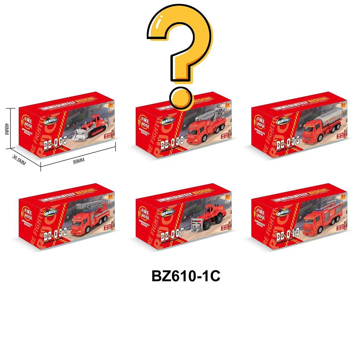 Toy car for boys, scale 1:64