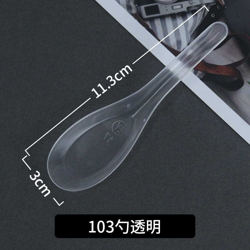 使い捨てスプーンはファストフードスプーンのプラスチックを単独で包装して、氷粉のデザートの焼き芋のスプーンを包装します。|undefined