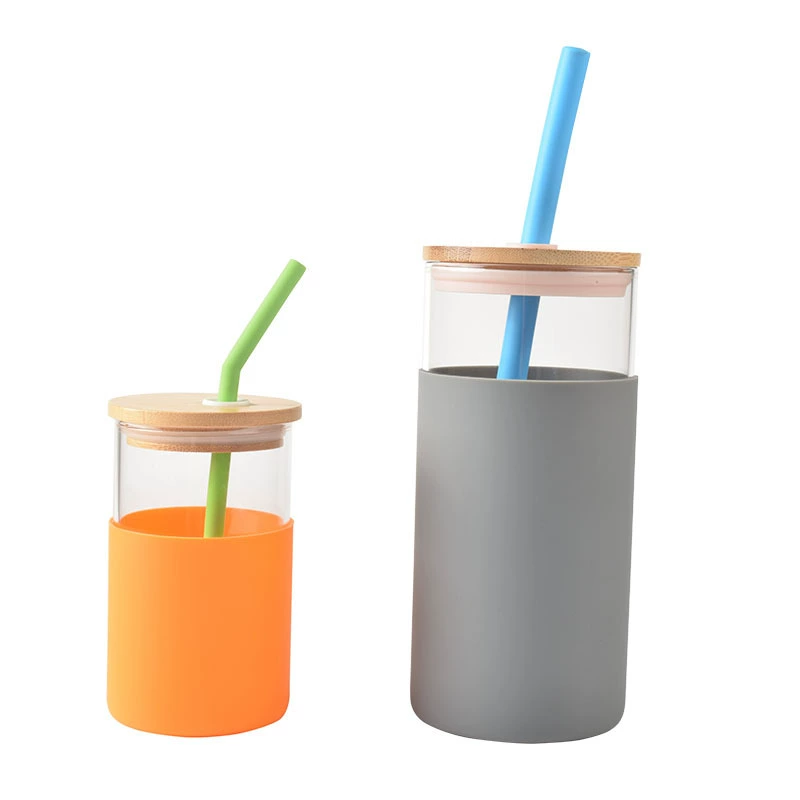 Силиконовый соломенный костюм Amazon Hot Color Силиконовая солома Экологически Чистая силиконовая чашка для воды Соломенная Солома для чая с молоком