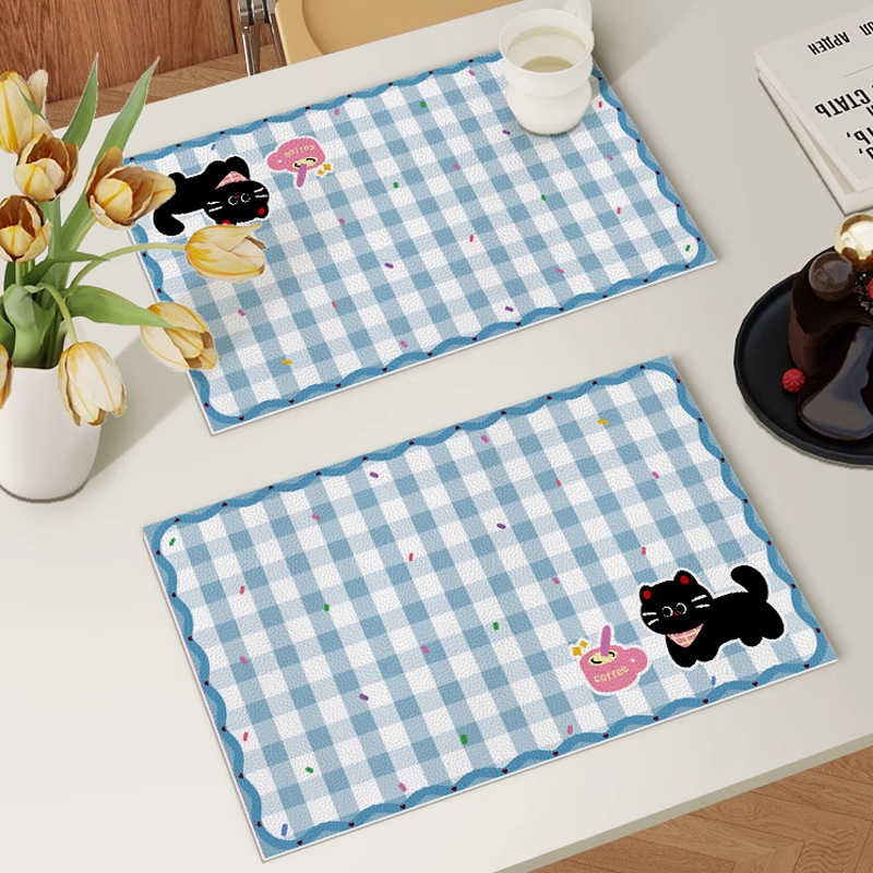 Waterproof and oil-proof placemats in cream style, Western-style table mats, heat-resistant and high-temperature resistant, suitable for plates, bowls, chopsticks, and as coasters Waterproof and oil-proof placemats in cream style, Western-style table mats, heat-resistant and high-temperature resistant, suitable for plates, bowls, chopsticks, and as coasters
