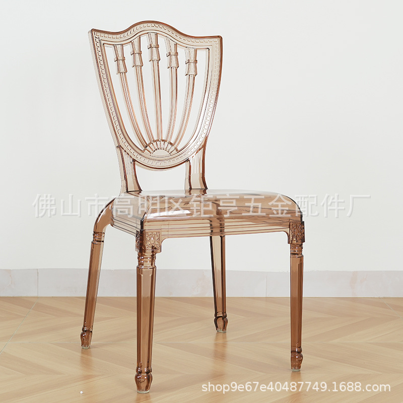 PC silla de princesa de boda transparente silla de cristal silla de respaldo de palacio silla de comedor al aire libre silla de acrílico silla de hotel para el hogar