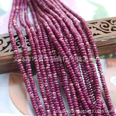 Zərgərlik ara hissələri Powder Crystal Abacus Beads Picture - synthetic-purple-imperial-stone-24mm