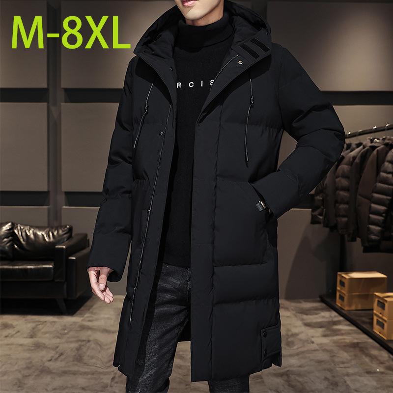 Down Cotton Coat Extra Large Size Export Men's Winter Warm Jacket Thickeneded Cotton Jacket New Mid-Length Cotton Jacket Men's Trendy
