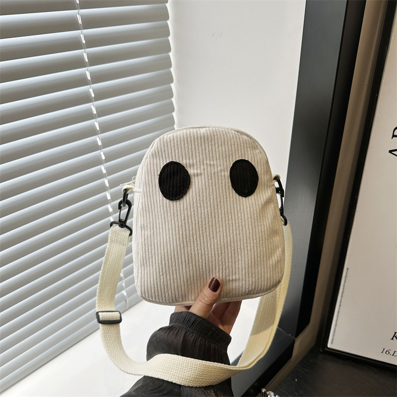 Harajuku nicho japonés bolso de hombro personalidad fantasma extraño lindos mochilas de mujeres bolso de dibujos animados para teléfonos móviles