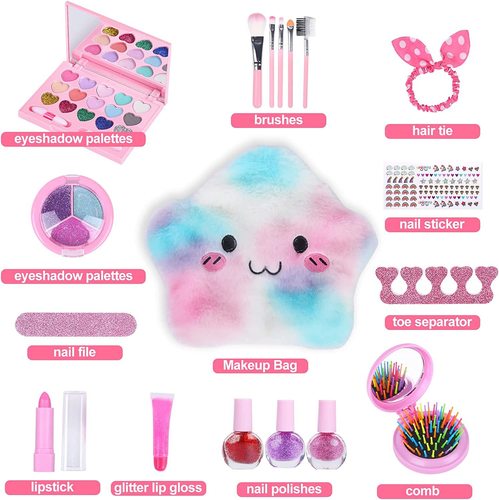 Amazon Children's Cosmetics Set Princess DIY Makeup Lipstick Playhouse Toy Realistic Handbag
