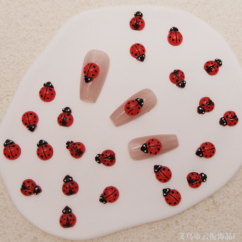 New cross-border nail jewelry seven-star cute cartoon Beetle mini simulation insect three-dimensional nail decoration drill New cross-border nail jewelry seven-star cute cartoon Beetle mini simulation insect three-dimensional nail decoration drill