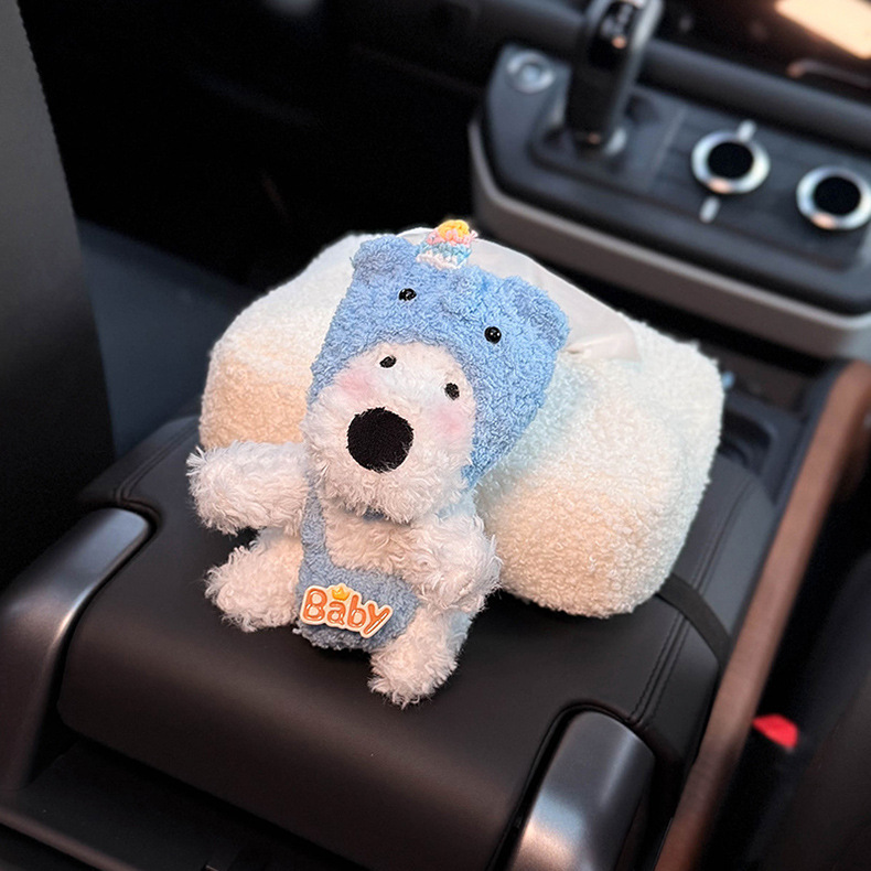 2025 New Model West Highland Car Tissue Box, Car Armrest Box Tissue Holder, In-Car Seat-Style Tissue Bag, Cute for Women