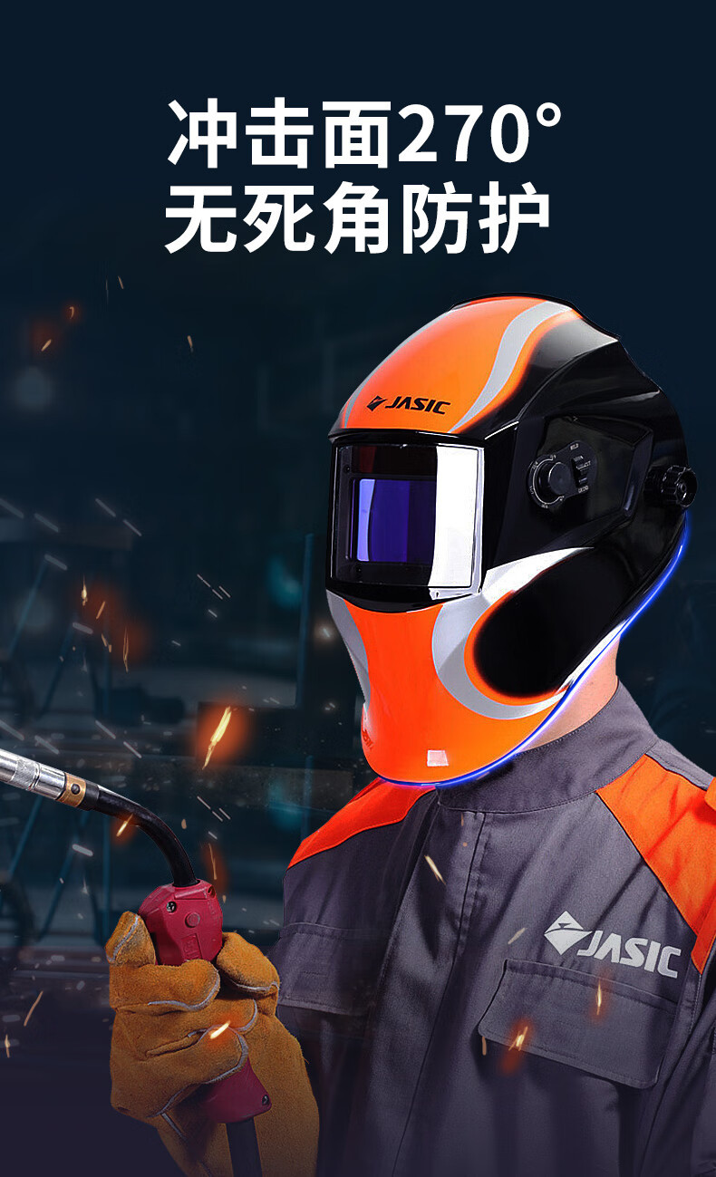 Christie's welding cap head-worn welder's special automatic dimming mask argon arc welding helmet full face mask anti-baking large