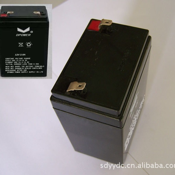 .安防电池消防主机电池6-FM-2.6A12V2.6AH12V2.8A免维护蓄电池