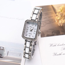 网红热销陶瓷简约个性女士手表时尚优雅方手链表百搭石英女学生表