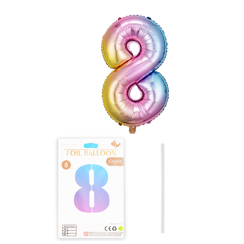 Película de aluminio de 16 pulgadas globo digital tapa dura papel de embalaje independiente tarjeta bola de papel de aluminio decoración de fiesta de cumpleaños al por mayor