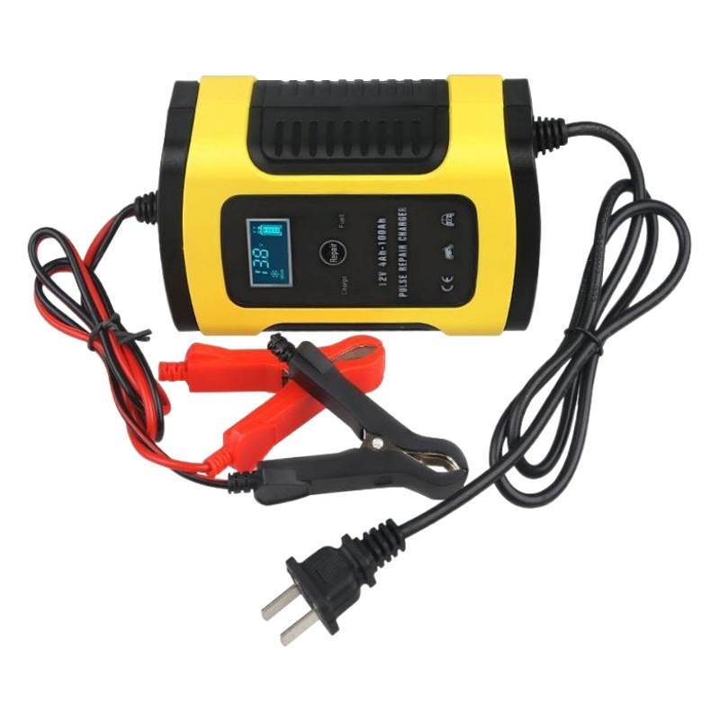 Cargador de batería de coche 12v, cargador de motocicleta totalmente inteligente, cargador de batería con reparación automática