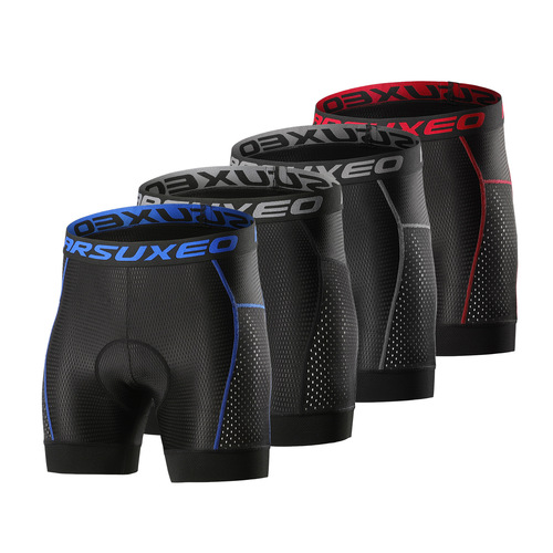 Cycling pants outdoor cycling sports breathable quick-drying mesh stitching high elastic sponge pad cycling underwear for men U06