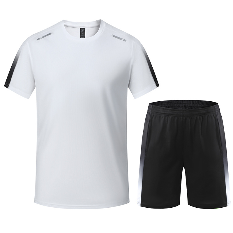 Traje de ropa deportiva Camiseta de manga corta de verano de secado rápido y transpirable Pantalones cortos de entrenamiento de baloncesto para correr por la mañana Ropa de gimnasio 680