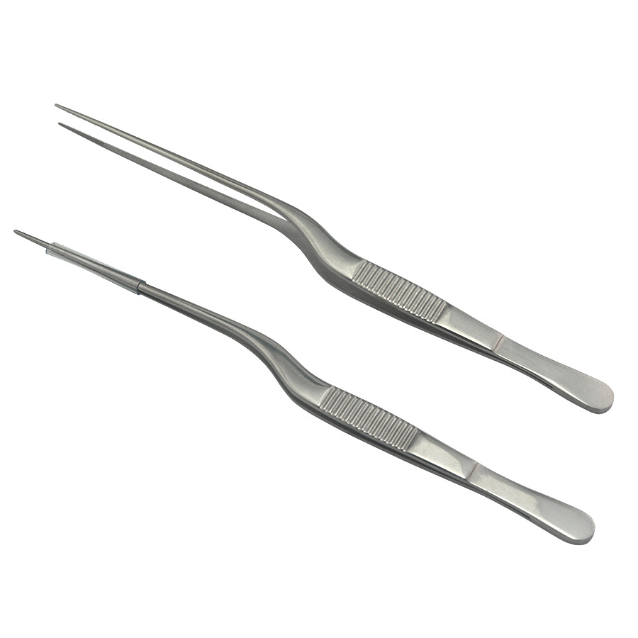 厂家供应鳄鱼牙镊子 160mm不锈钢镊子枪杆镊子 采耳弯镊采耳工具