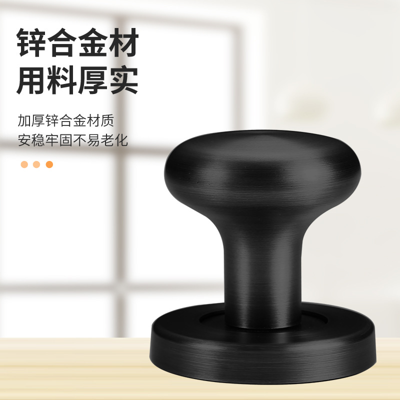 合金隱形門鎖 暗裝臥室門客廳背景牆拉手房間門無鑰匙圓形單面鎖