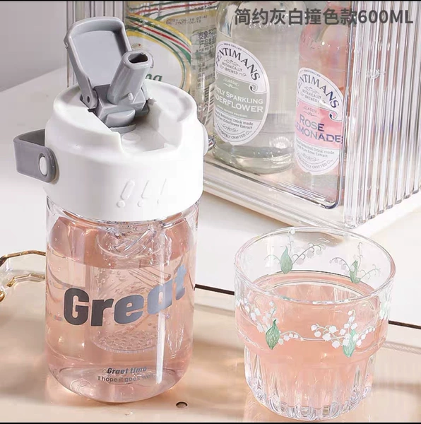 Flower Tea Cup-Gray (Single Cup with Tea)
