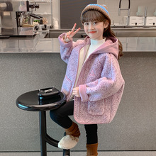 女童羊羔绒外套2025秋冬新款儿童韩版摇粒绒上衣中大童加厚毛毛衣