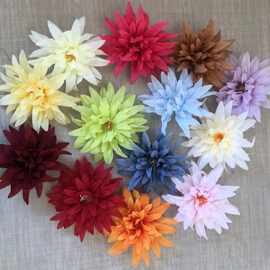 仿真火焰菊花头14CM 手工DIY簪花头饰戏曲头饰蟹爪菊花头绢花批发