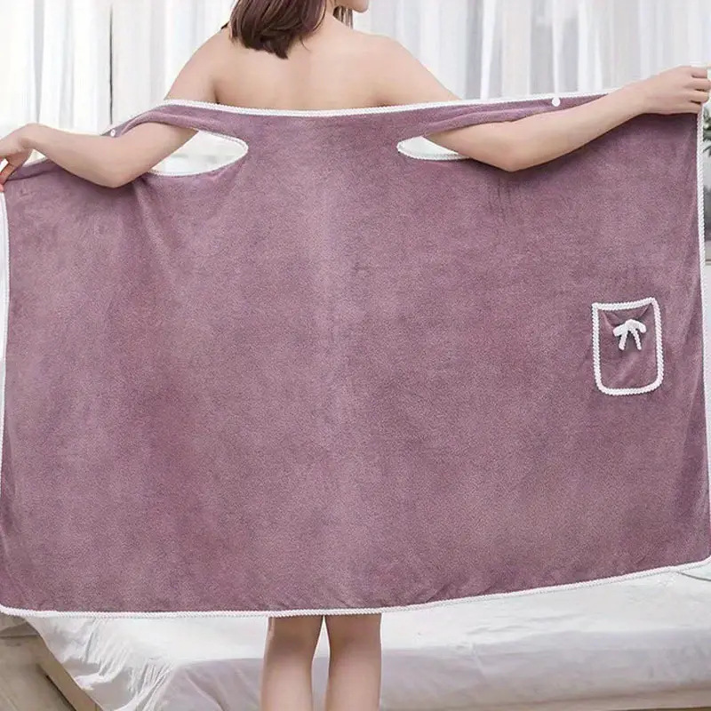 Cross-Border Coral Velvet Bath Towel Wholesale Soft Thickened Absorbent Adult Home Ladies Pocket Wearable Suspender Bath Skirt Cross-Border Coral Velvet Bath Towel Wholesale Soft Thickened Absorbent Adult Home Ladies Pocket Wearable Suspender Bath Skirt