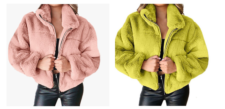 Abbigliamento donna autunno e inverno pelliccia di coniglio cerniera cardigan caldo peluche giacca_voghion.com