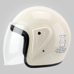 3C Certified Electric Vehicle Helmet for Men and Women, Universal for All Seasons, Cute, Warm Winter Motorcycle Autumn and Winter Half Helmet
