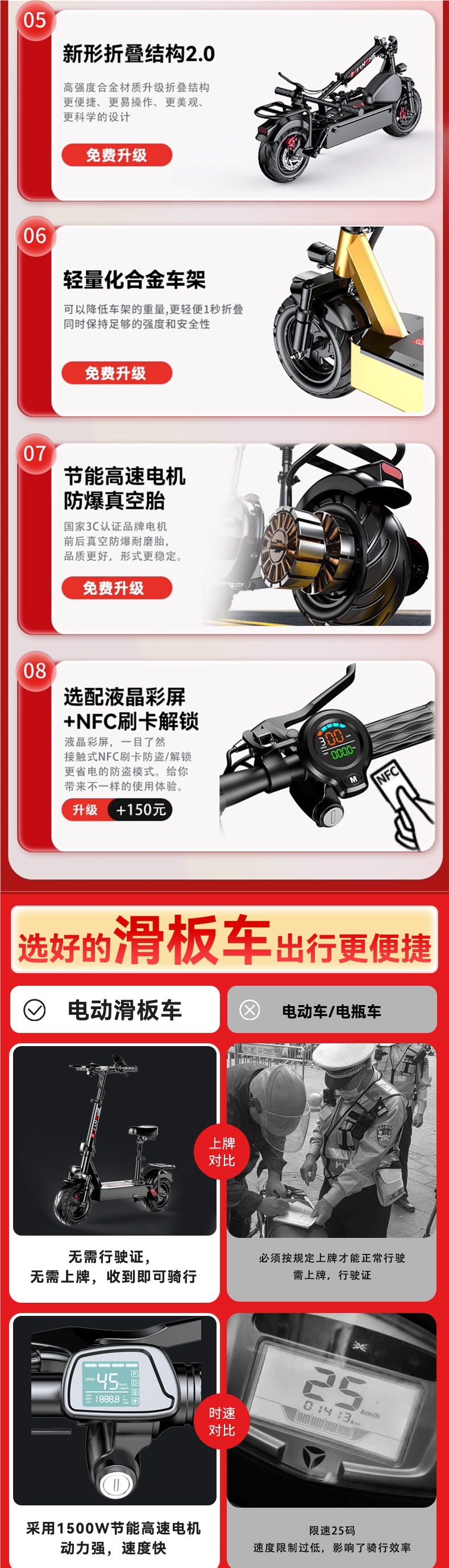 Construction of Electric Scooters for Adults, Foldable Electric Scooters for Driving, Ultra-Light and Portable, Small Lithium Battery for Men and Women