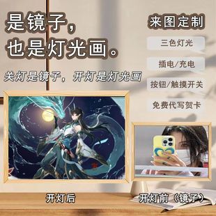 Internet Red Explosions Collapse Star Dome Railway Danheng Drinking Yuejun Creative Luminous Mirror Bedroom Advanced Table Souvenir