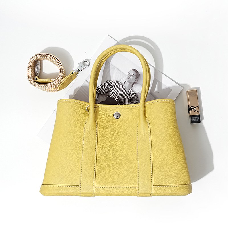 Garden Bag Genuine Leather Large Capacity Women's Shoulder Bag Versatile Designer Luxury Handbag For Office Workers - Thumbnail 6
