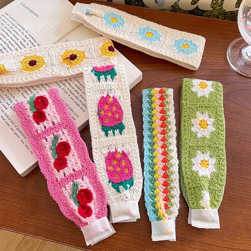 Sen sistema de punto flor fresa velcro para niñas y niños acabado de cabello correa de cabello sensación de alto nivel lavado de la cara brocha de cabello