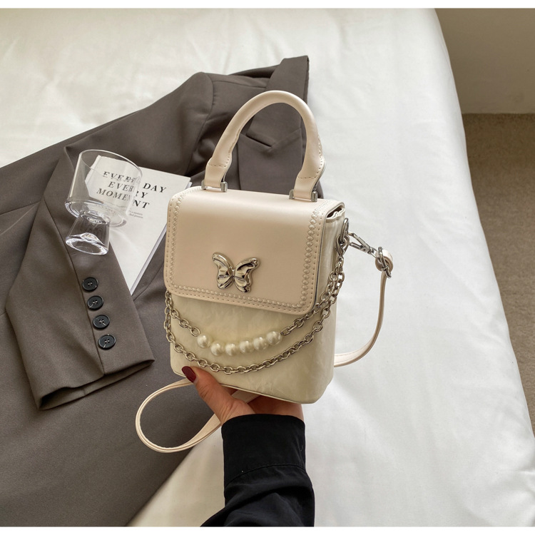 Niche Handheld Box 2024 New Color Contrasting Crossbody Fashion Butterfly Commuter Phone Shoulder Bag_voghion.com