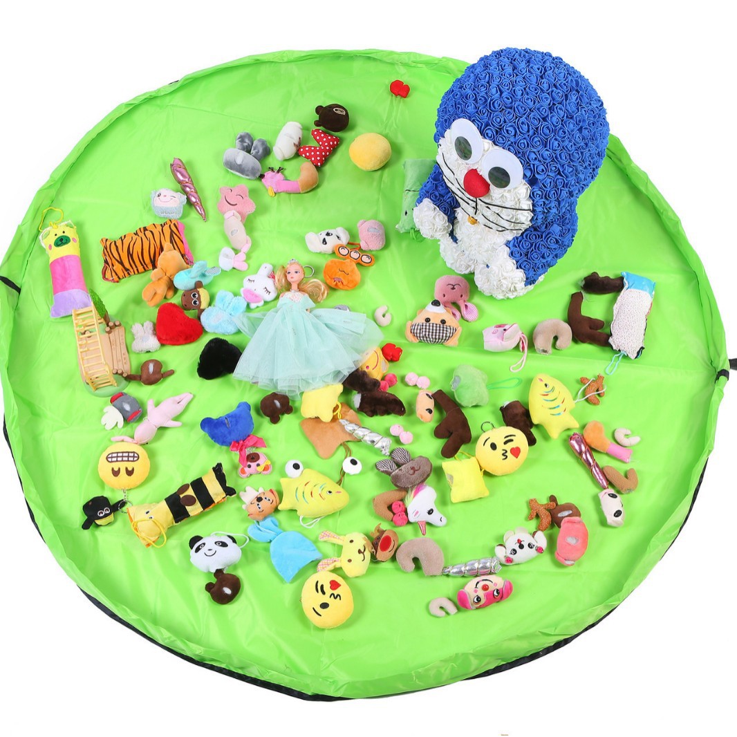 Venta caliente transfronteriza bolsa de almacenamiento de juguetes para bebés multifuncional de gran tamaño bolsa de almacenamiento de juguetes impermeable bolsillo con cordón