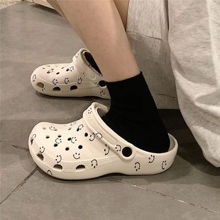 Couple Ins Trbottomy Fashion Clogs for Women Summer Thick-Soled Outer Wear Baotou Beach Sandals and Slippers for Men Zhao Zhou