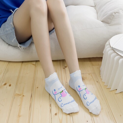 Japanese new cartoon socks for women, cute puppy socks, Korean version of women's boat socks, combed cotton socks, drop shipping