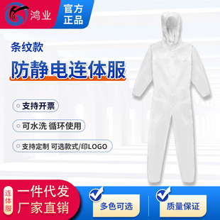 Food and medicine laboratory white anti-static coveralls clean dust-free clothing electronic workshop electrostatic overalls
