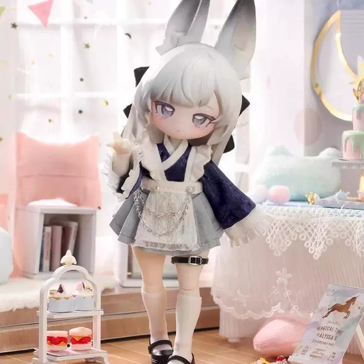 [Первая партия] Неедобные куклы прыгают на луну время Зайчик 12 минут BJD подвижная кукла орнаменты слепая коробка ручная работа