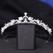 新娘小皇冠头饰 合金镶水钻锆石韩式婚纱礼服配饰成人礼发饰饰品