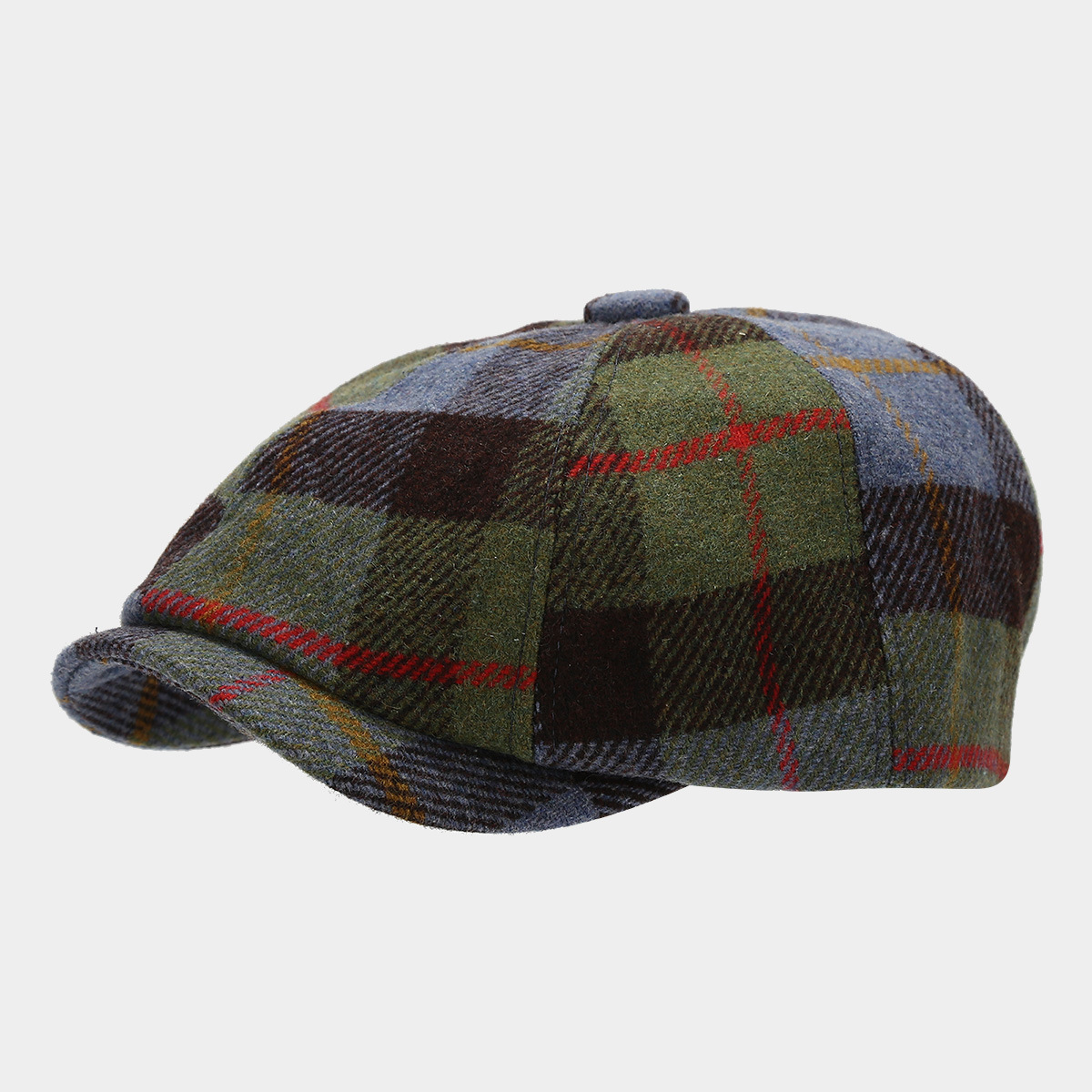 Women's Retro Plaid Short Brim Beret Hat display picture 5
