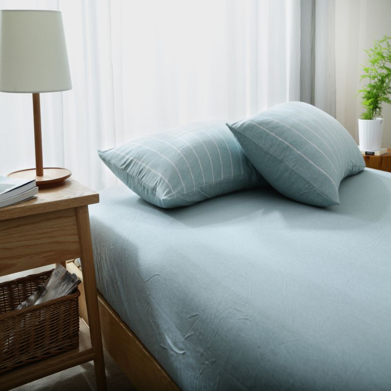 Cama de cama de algodón sin impresión de una sola pieza de tejido Tianzhu algodón Simmons sábanas de algodón antideslizantes fijas colchón cubierta protectora image 22