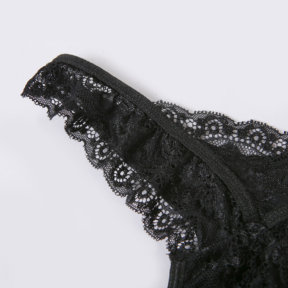Lace See-Through With Underwire Underwear Set NSRBL110509