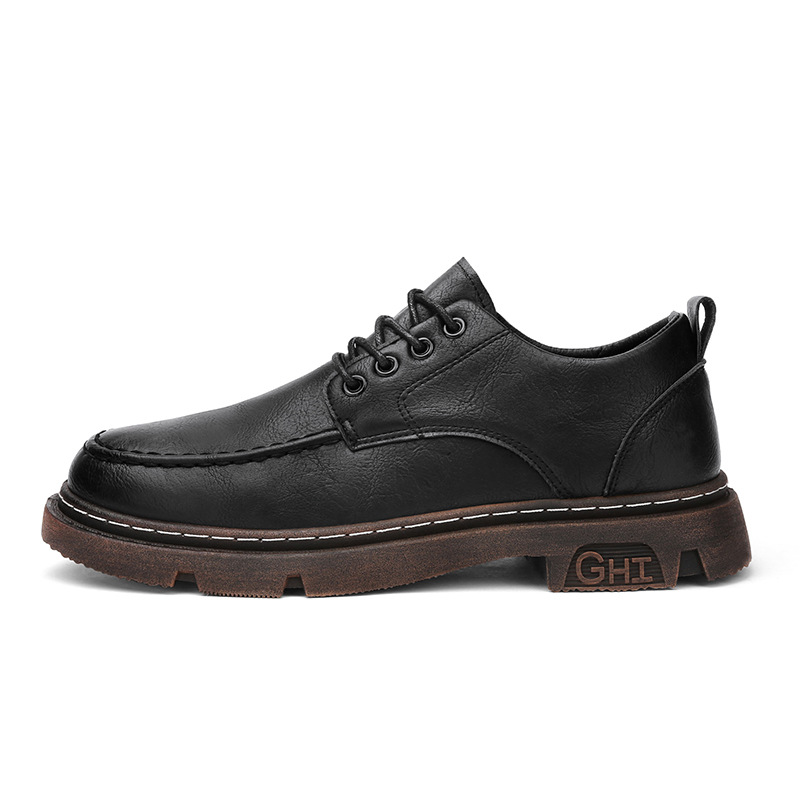 Leather Autumn British Style Business Work Casual Sneakers For Men New Versatile Men's Shoes_vogvips.com