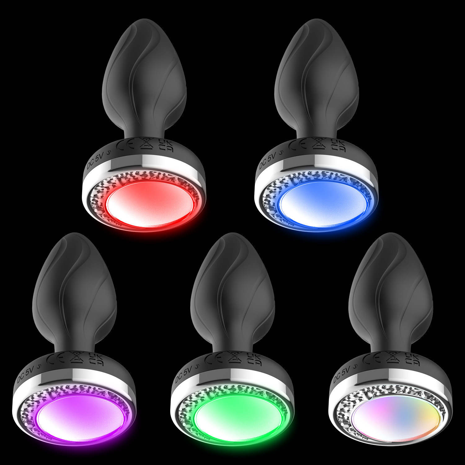 Luminous Wireless Remote Control Silicone Anal Plug, Rechargeable Adult Toy — detail image 2